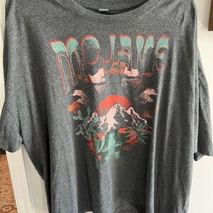 wild fable Gray Mojave Graphic Short Sleeve Tee with Mint and Coral Print
